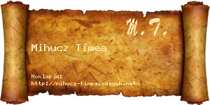 Mihucz Tímea névjegykártya